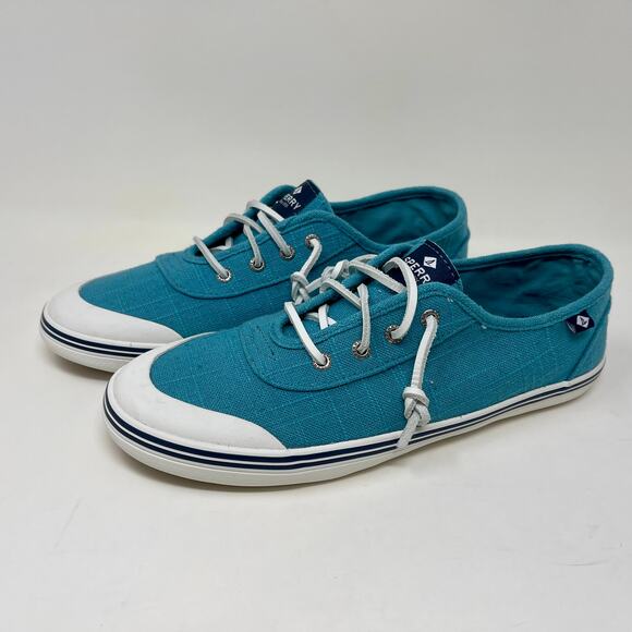 Sperry Lounge 2 Top-Sider Linen Comfort Style Sneakers Womens 9 Blue :: K.4.5 - Picture 6 of 13